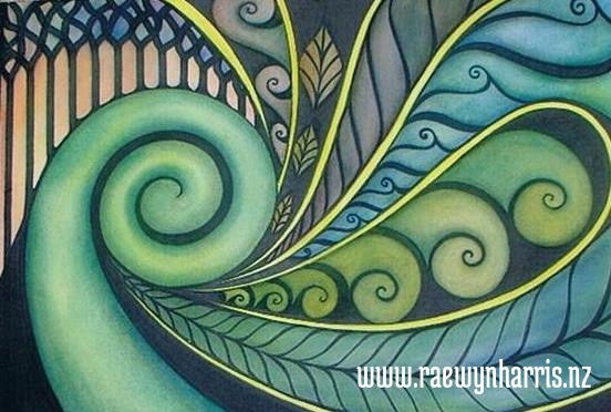 Koru art, landscapes, paintings, Aotearoa, New Zealand, koru, Maori ...