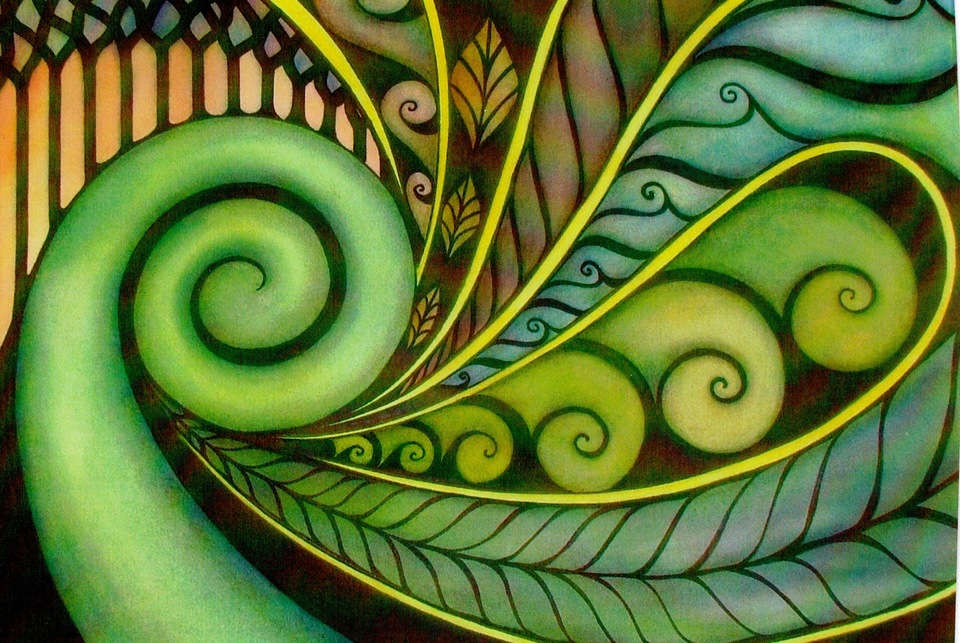 Koru Watercolour Art by Raewyn Harris